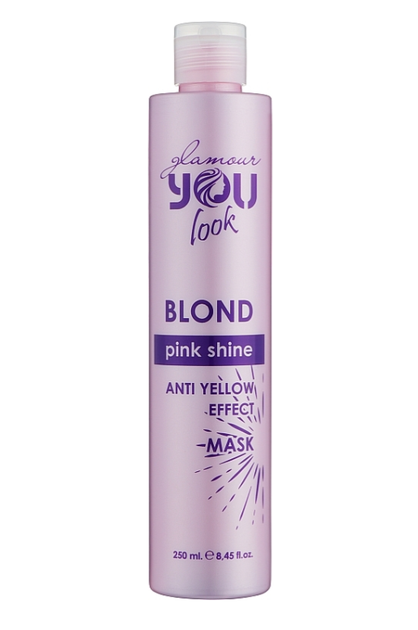 Маска нейтрализации желто-оранжевых оттенков You look Glamour Professional Pink Shine 250 мл - Фото 1 Маска нейтрализации желто-оранжевых оттенков You look Glamour Professional Pink Shine 250 мл - изображение 1