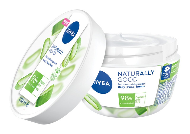 Krem Nivea Naturally Good do ciała, twarzy i rąk z organicznym aloesem 200 ml (42420088) - obraz 1