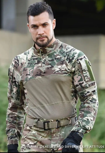 Тактичний демісезонний військовий костюм форма сорочка з довгим рукавом, штани+наколінники р.M - зображення 2
