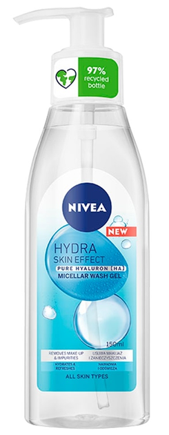 Міцелярний гель для обличчя Nivea Hydra Skin Effect 150 мл (9005800345307) - зображення 1