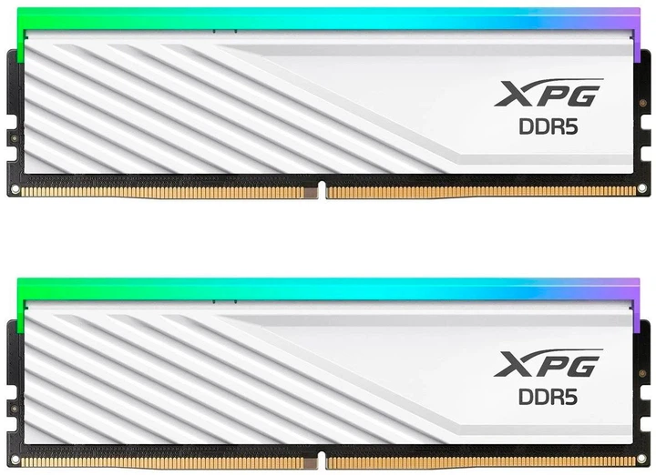 Оперативна пам'ять ADATA DDR5-6400 32768MB PC5-51200 (Kit of 2x16384) XPG Lancer Blade RGB White (AX5U6400C3216G-DTLABRWH) - Фото 1 Оперативна пам'ять ADATA DDR5-6400 32768MB PC5-51200 (Kit of 2x16384) XPG Lancer Blade RGB White (AX5U6400C3216G-DTLABRWH) - зображення 1
