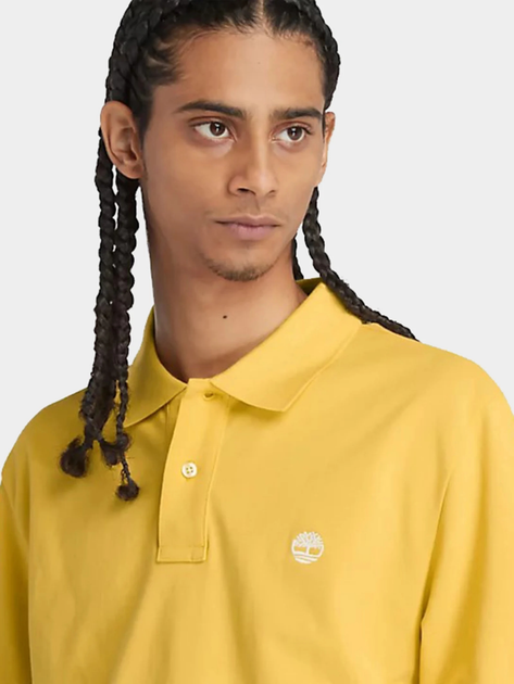 Koszulka polo męska Timberland TB0A26N4 L Zółta (194902912650) - obraz 4
