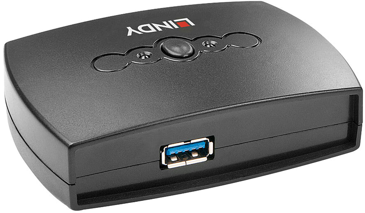 Switch Lindy 2 Port USB 3.0 (4002888431415) - obraz 2