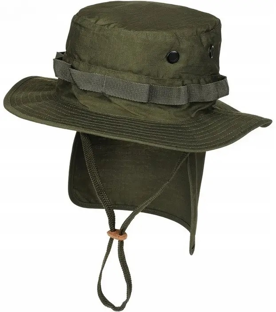 Панама Sturm Mil-Tec British Boonie Hat with Neck Flap R/S XL Olive - зображення 1