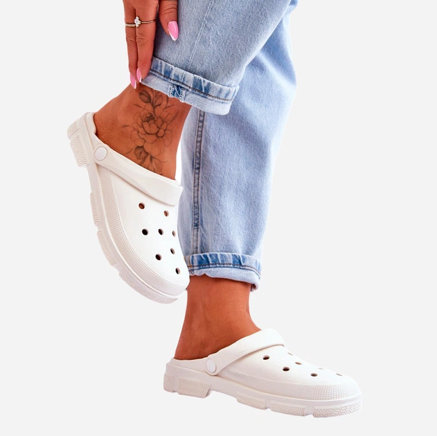 Chodaki damskie Rabios 38-39 Białe (5905677102086) - obraz 3