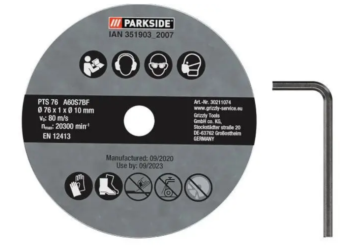 Міні болгарка PARKSIDE PWSA 12 C2 акумуляторна кутова КОМПЛЕКТ - зображення 5