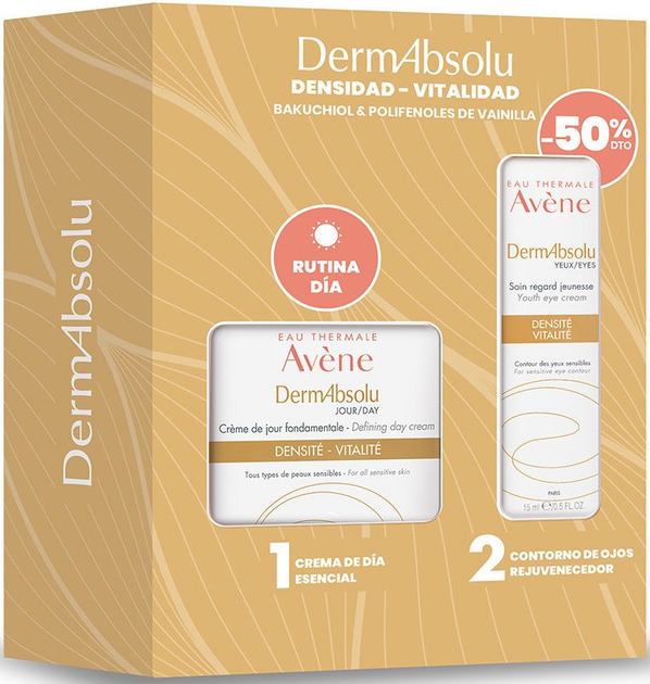 Zestaw do pielęgnacji twarzy Avene Dermabsolu Krem na dzień 40 ml + Krem do skóry wokół oczu 15 ml (3282779360081) - obraz 1