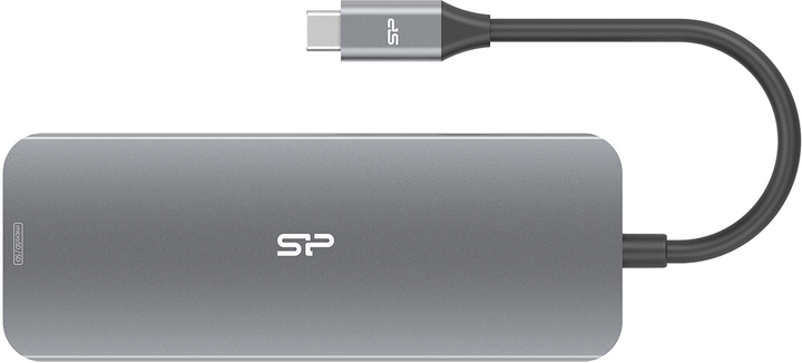 USB-хаб Silicone Power SR30 Docking USB 3.2 Gen 1 Type-C Grey (SPU3C08DOCSR300G) - зображення 1