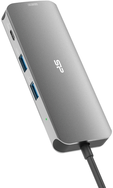 USB Hub Silicone Power SR30 Docking USB 3.2 Gen 1 Type-C Grey (SPU3C08DOCSR300G) - obraz 4