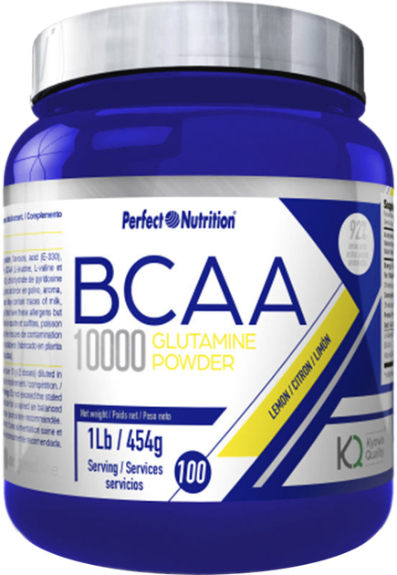 Aminokwas Perfect Nutrition BCAA Glutamina w proszku 10000 mg 454 g Cytryna (8437011127785) - obraz 1