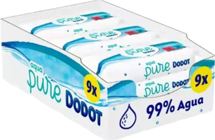 Mokre chusteczki Dodot Pure 99% wody 432 szt (8001841115542) - obraz 1