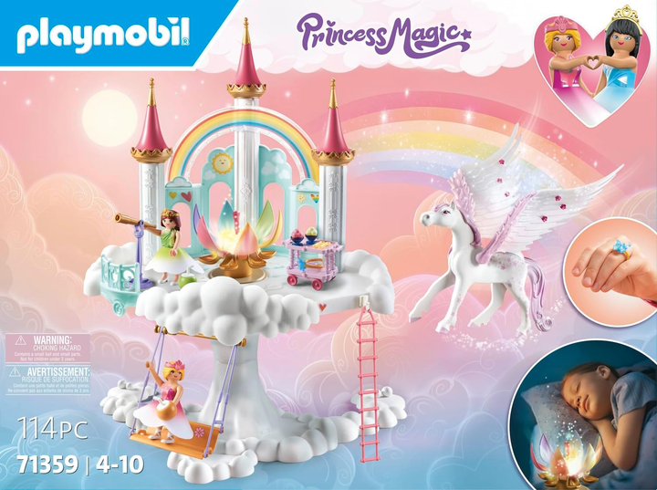 Zestaw do zabawy z figurkami Playmobil Princess Magic Heavenly Rainbow Castle 114 elementow (4008789713599) - obraz 4