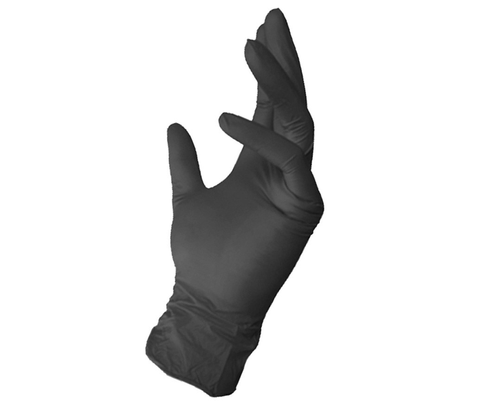 Перчатки одноразовые нитриловые черные Doloni D-FENDER M 20 шт - изображение 2