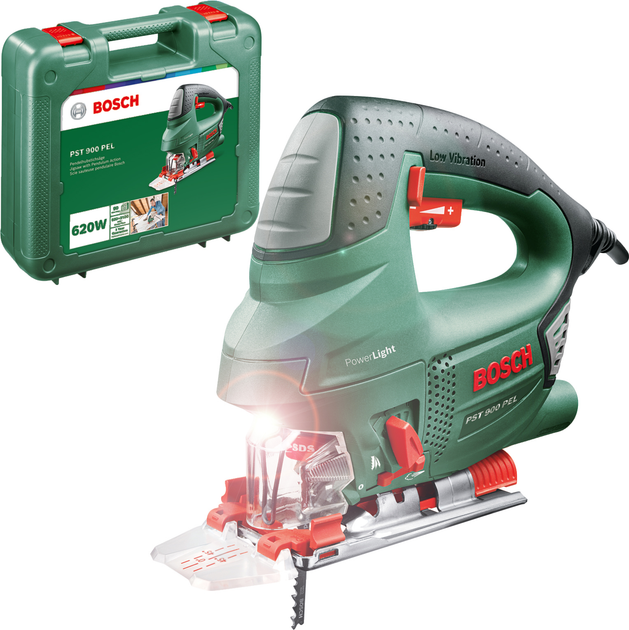 Набір Лобзик електричний Bosch PST 900 PEL 620 Вт + Пиляльні полотна для лобзика Bosch 10шт (06033A0220_2609256744) - зображення 2