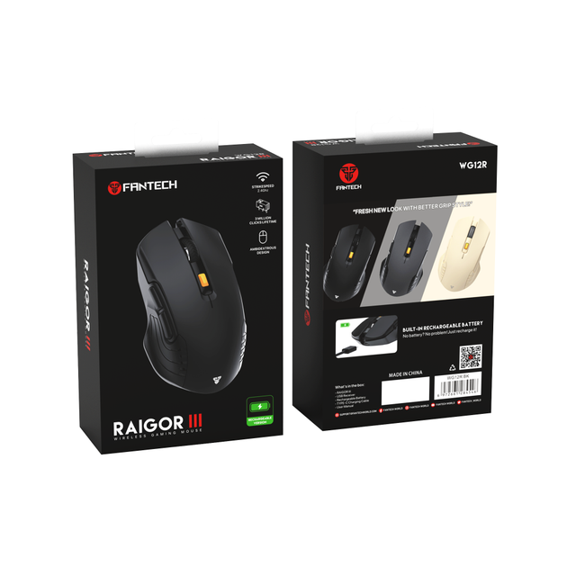 Wireless Мышь Игровая Fantech WG12R Raigor III Цвет Бежевый - Фото 2 Wireless Мышь Игровая Fantech WG12R Raigor III Цвет Бежевый - изображение 2