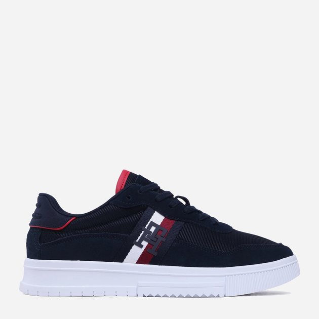 Sneakersy męskie skórzane na platformie do kostki Tommy Hilfiger FM0FM04585-DW5 42 Niebieskie (8720644266403) - obraz 1