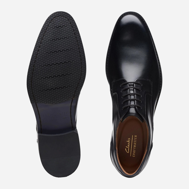 Buty derby męskie Clarks CLA26171449 41 Czarne (5059680996610) - obraz 7