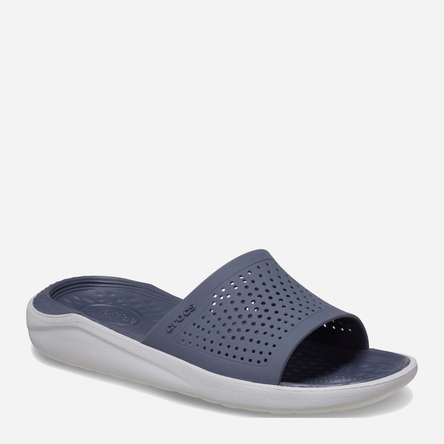 Чоловічі шльопанці для пляжу Crocs LiteRide 205183-0DD 42-43 (M9/W11) 27 см Чорний/Сірий (191448209640) - зображення 2