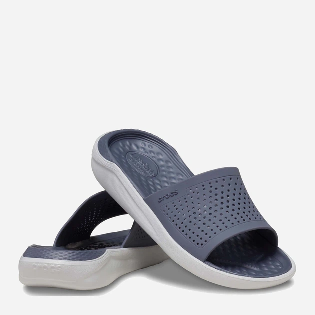 Klapki męskie basenowe Crocs LiteRide 205183-0DD 42-43 (M9/W11) 27 cm Czarny/Szary (191448209640) - obraz 3