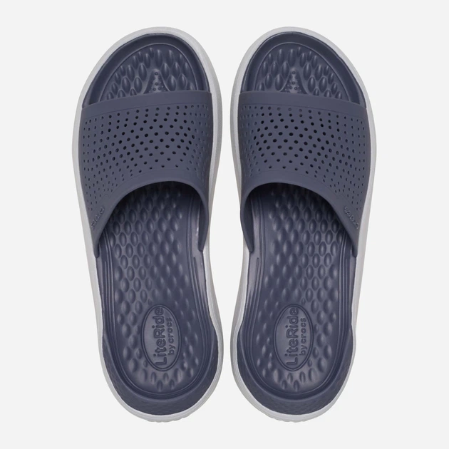 Klapki męskie basenowe Crocs LiteRide 205183-0DD 43-44 (M10/W12) 28 cm Czarny/Szary (191448209558) - obraz 4