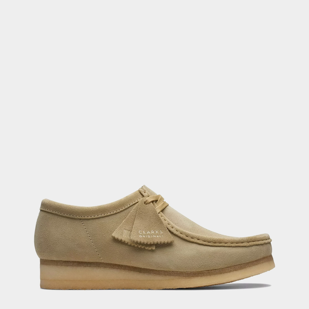 Mokasyny męskie Clarks Originals Wallabee 26155515 42.5 Beżowe (5059304190394) - obraz 1