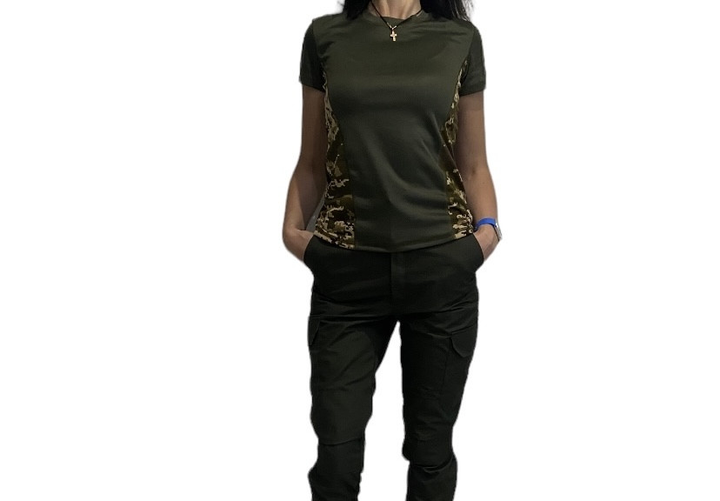 Женская тактическая футболка S хаки, олива - изображение 1