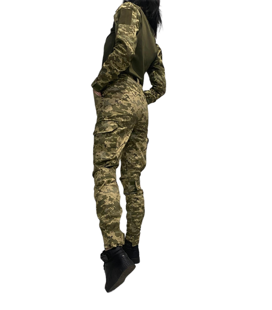 Жіночі тактичні військові штани 50 укрпіксель - зображення 2
