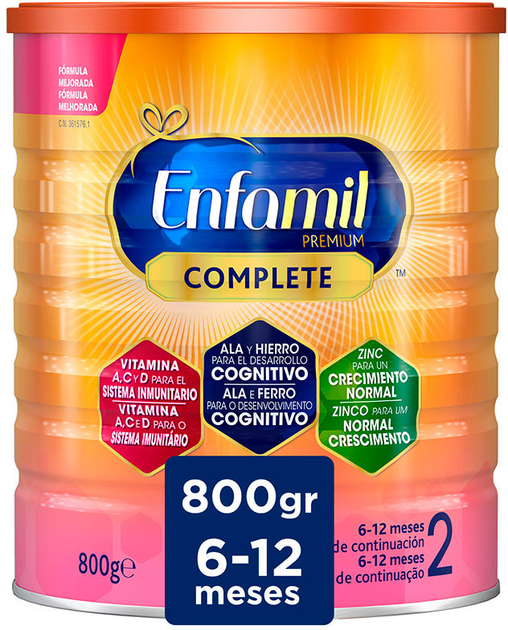 Молочна суміш для дітей Enfamil Premium Complete 2 6 - 12 місяців 800 г (8712045036976) - зображення 1