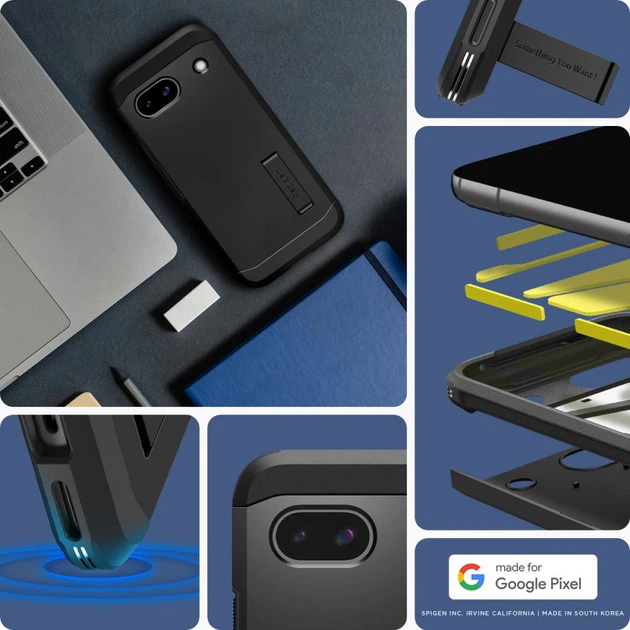 Чехол Spigen Tough Armor для Google Pixel 8a Black (ACS07264) - Фото 4 Чехол Spigen Tough Armor для Google Pixel 8a Black (ACS07264) - изображение 4