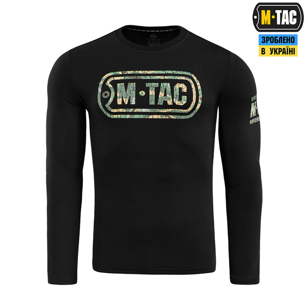 Футболка M-Tac Logo довгий рукав Black L - зображення 2