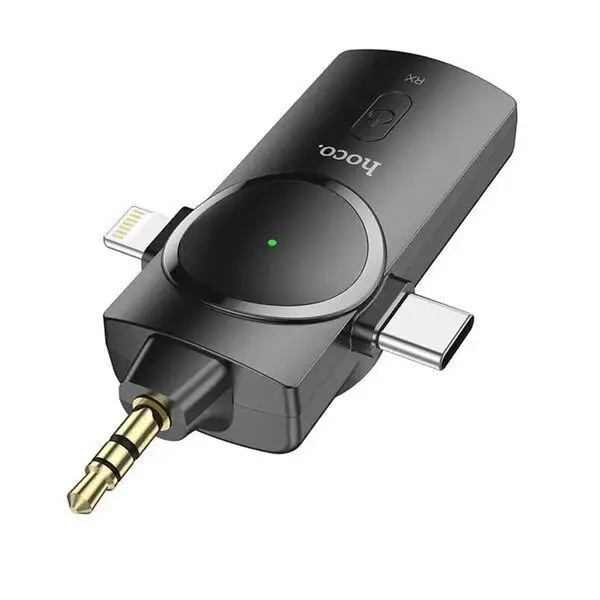 Микрофон - петличка Hoco Stream 3 in 1 беспроводной Grey (S31) - изображение 4
