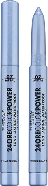 Тіні-олівець для повік Deborah 24Ore Color Power Waterproof водостійкі 07 Light Blue 1.4 г (8009518386653) - зображення 1