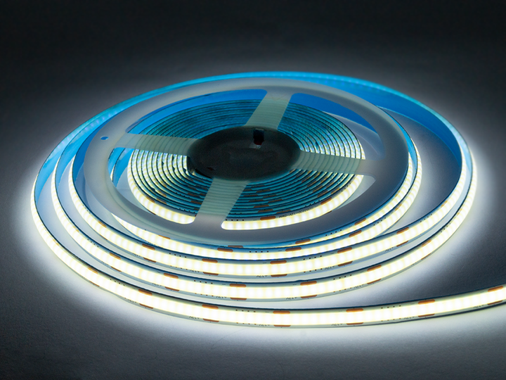 Светодиодная лента 1 м COB/FCOB 320 LED 12В 8Вт/м IP20 6000К холодный белый - Фото 2 Светодиодная лента 1 м COB/FCOB 320 LED 12В 8Вт/м IP20 6000К холодный белый - изображение 2