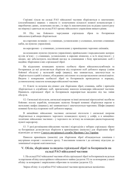 Наказ 359 + Додатки. Про затвердження Інструкції про організацію обліку, зберігання і видачі стрілецької зброї та боєприпасів у Збройних Силах України, A4, портретна орієнтація. Тверда обкладинка - изображение 7