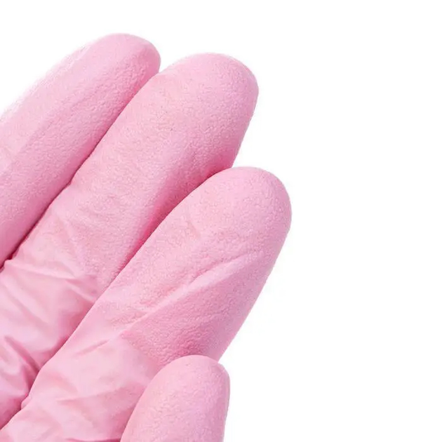 Рукавички MediOk нітрилові без тальку Rose Sapphire рожеві XS 100 шт (0306886) - зображення 2