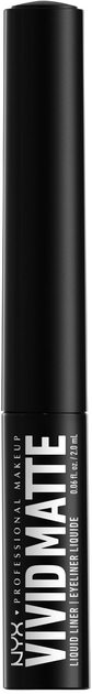 Підводка для очей NYX Professional Makeup Vivid Matte Liquid 01 black 2 мл (800897233860) - зображення 3