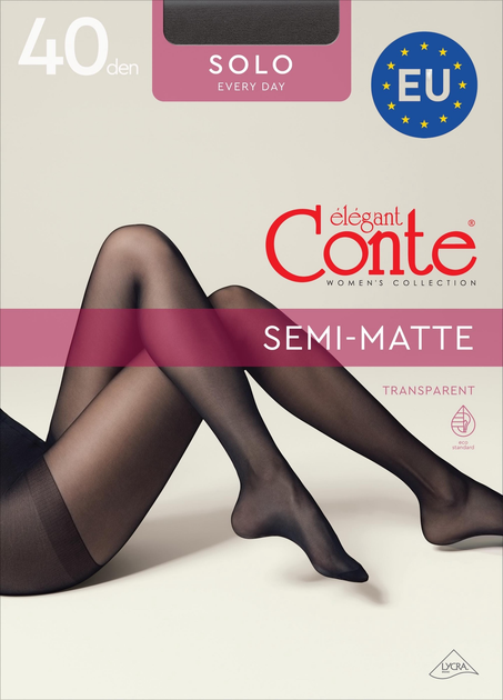 Колготы 40 Den женские Conte Elegant Ce Solo 40 (Euro) 55910001 4 р Графитовые (5904988509454) 