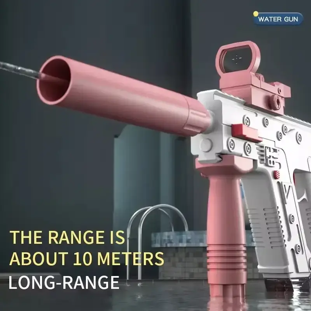 Водяной пистолет электрический аккумуляторный Water Gun Vector Розовый - Фото 5 Водяной пистолет электрический аккумуляторный Water Gun Vector Розовый - изображение 5