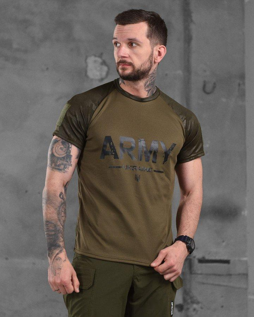 Армійська чоловіча футболка ARMY потовідвідна 3XL олива+мультикам (87169) - зображення 1