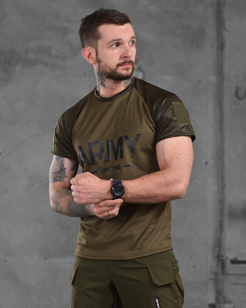 Армійська чоловіча футболка ARMY потовідвідна 3XL олива+мультикам (87169) - зображення 2