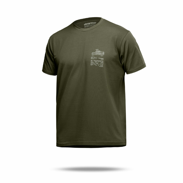 Футболка Basic Military T-Shirt. HMMWV. Cotton, олива. Розмір S - зображення 1
