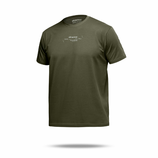 Футболка Basic Military T-Shirt с авторским принтом NAME. Олива. Размер XL - изображение 1