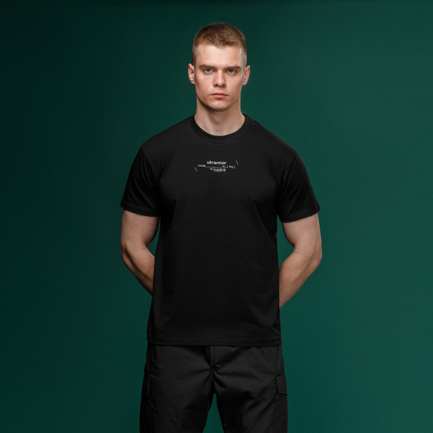 Футболка Basic Military T-Shirt с авторским принтом NAME. Черная. Размер XL - изображение 2