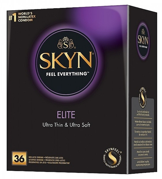 Нелатексні презервативи Unimil Skyn Feel Everything Elite 53 мм 36 шт (5011831097959) - зображення 1