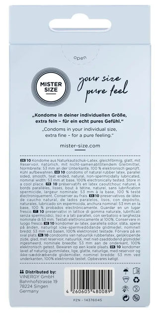 Prezerwatywy Mister Size Condoms dopasowane do rozmiaru 53 mm 36 szt (4260605480096) - obraz 2