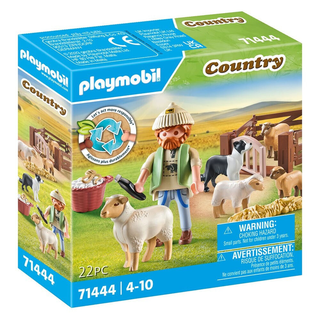 Набір фігурок Playmobil Country Юний вівчар з вівцями 19 шт (4008789714442) - зображення 1