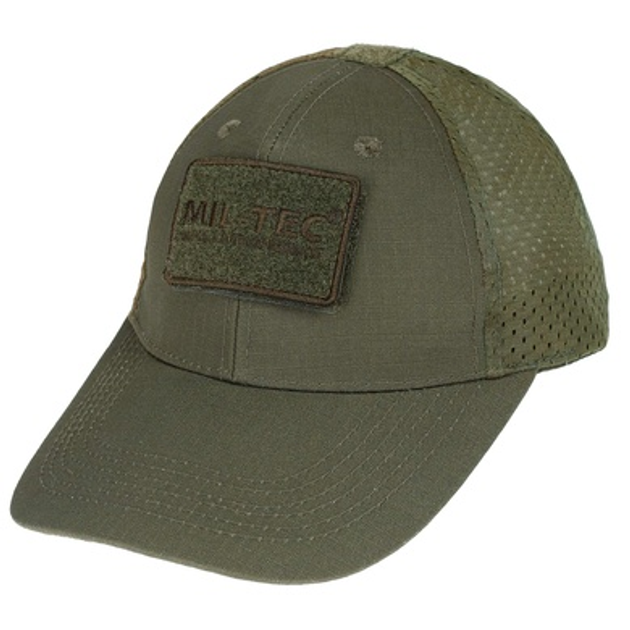 Бейсболка MIL-TEC Net Baseball Cap Olive з сіткою - зображення 1