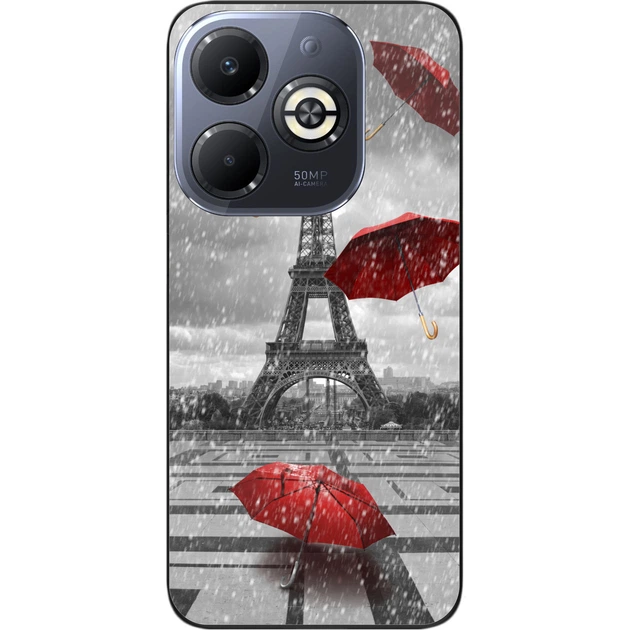 Бампер силиконовый чехол SMTT для Infinix Smart 8 Plus (X6526) с картинкой Париж - Фото 1 Бампер силиконовый чехол SMTT для Infinix Smart 8 Plus (X6526) с картинкой Париж - изображение 1