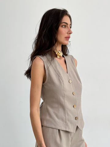 Жилет женский ARTKNIT ZhiletVE2024 S Корда (4823093460836) - изображение 3