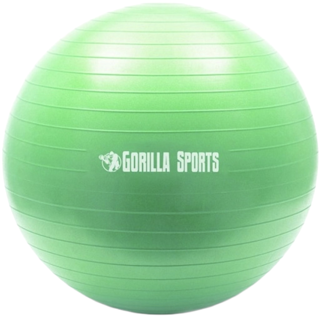 Piłka dla fitnessa Gorilla Sports 55 cm Zielona (4250663105758) - obraz 1